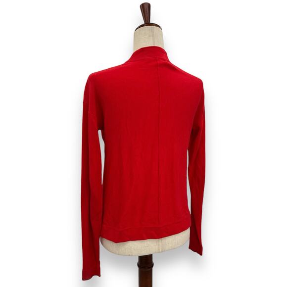 Comptoir Des Cotonniers Red Draped Cardigan Sweater Size 1 Small Anthropologie - Picture 7 of 12